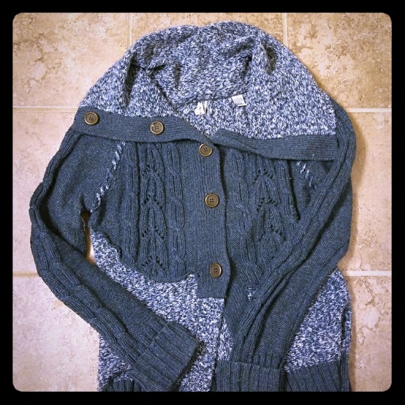 BKE Sweaters - Blue sweater cardigan (L)